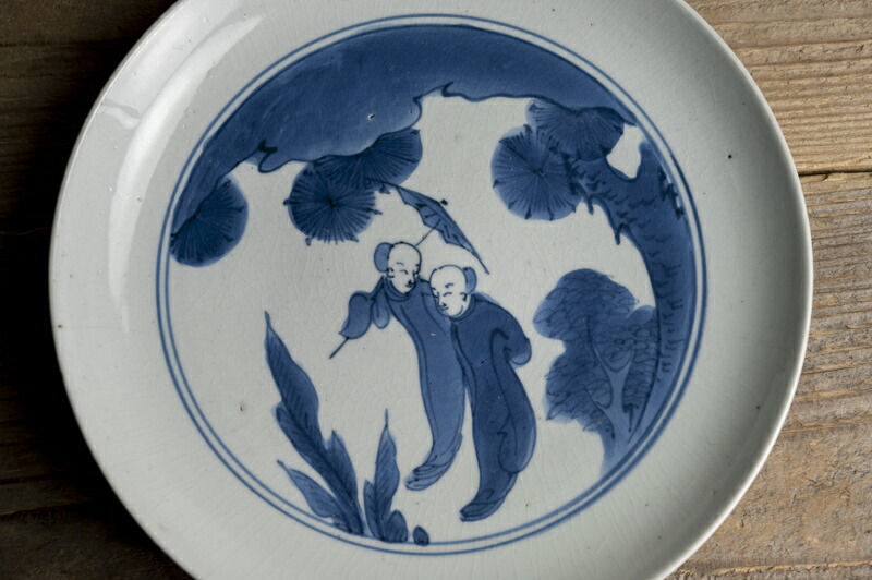 楽天市場】骨董○藍九谷人物文皿○前期伊万里 / 甘手 | 江戸前期-17