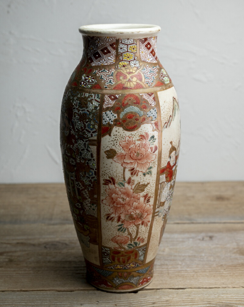 楽天市場】骨董○白薩摩金襴手人物文瓶○薩摩焼 | 明治時代-19世紀頃