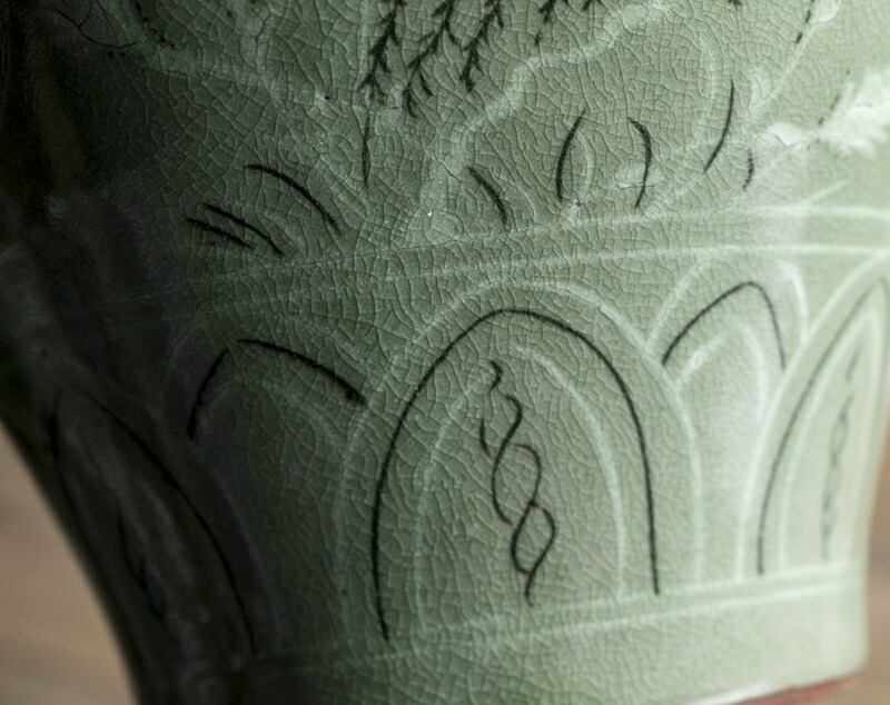 楽天市場】中古○高麗青磁象嵌鶴文壺○朝鮮半島製 | 20世紀頃 | 磁器