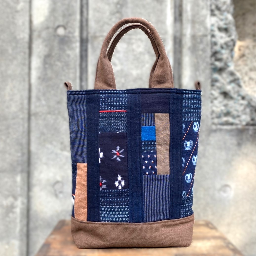 楽天市場】【古布柿渋染め手提げバッグ】作家一点物トートバッグ日本製