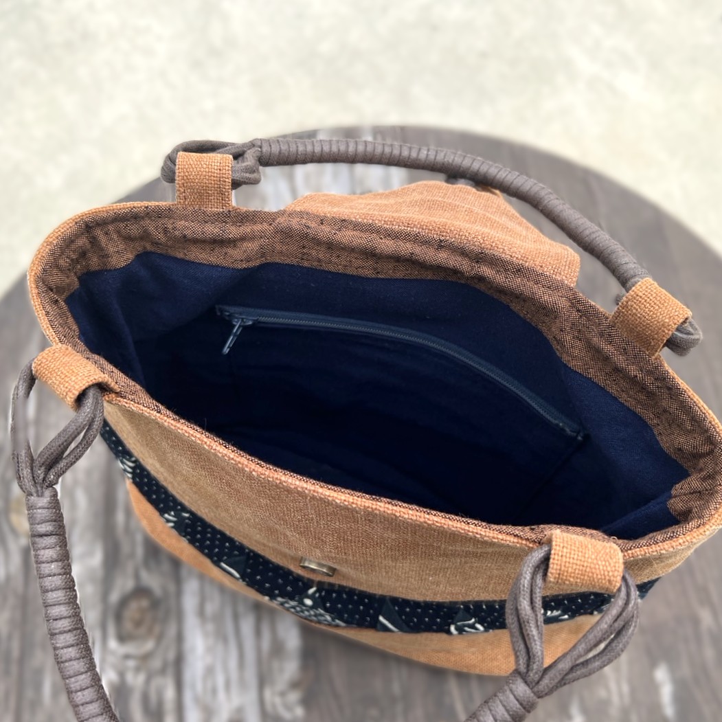 楽天市場】【古布柿渋染め手提げバッグ】作家一点物 トートバッグ 日本