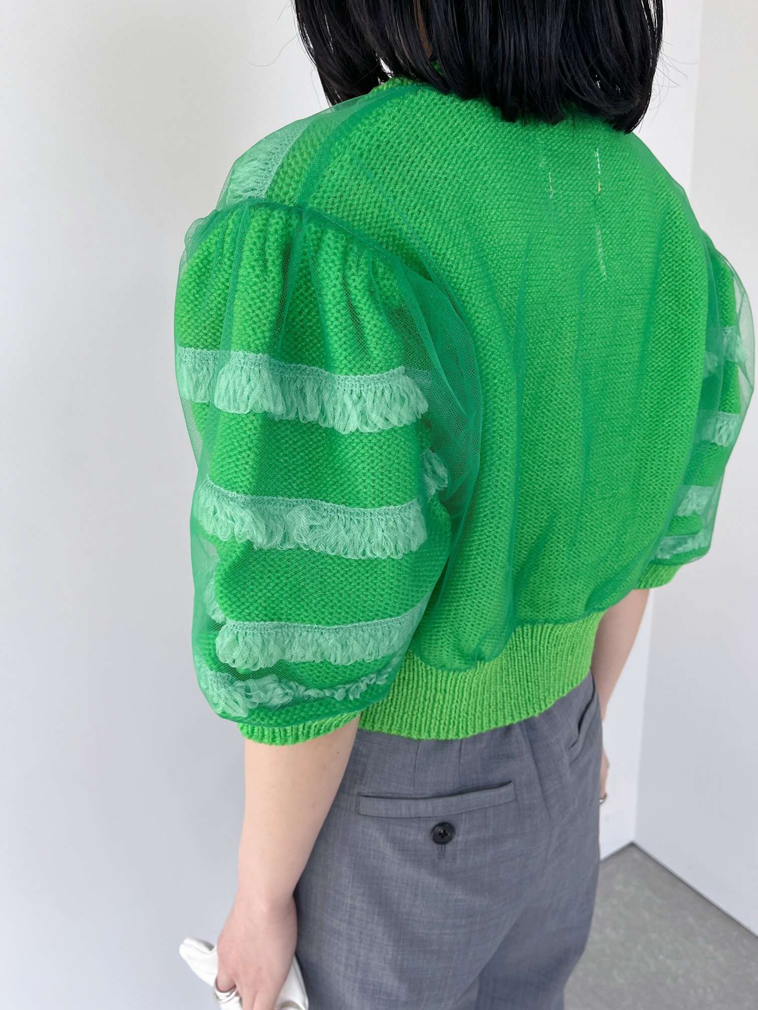 楽天市場】【MUVEIL】 オーガンジーカーディガン ミュベール ボーダー