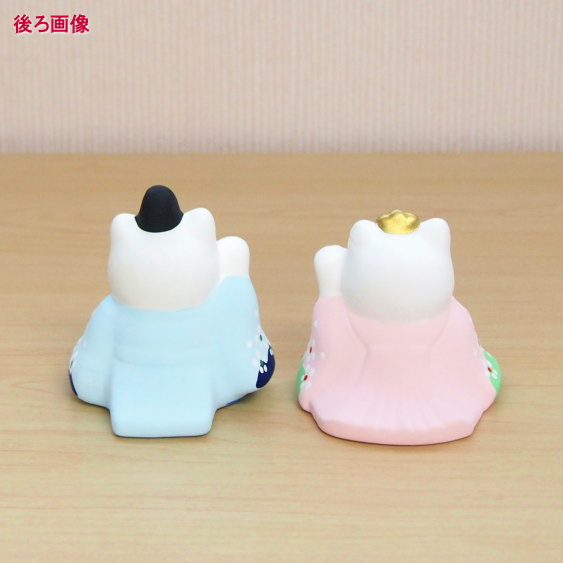 楽天市場】ねこ お雛様 コンパクト 日本製 福招き猫雛 陶器 国産