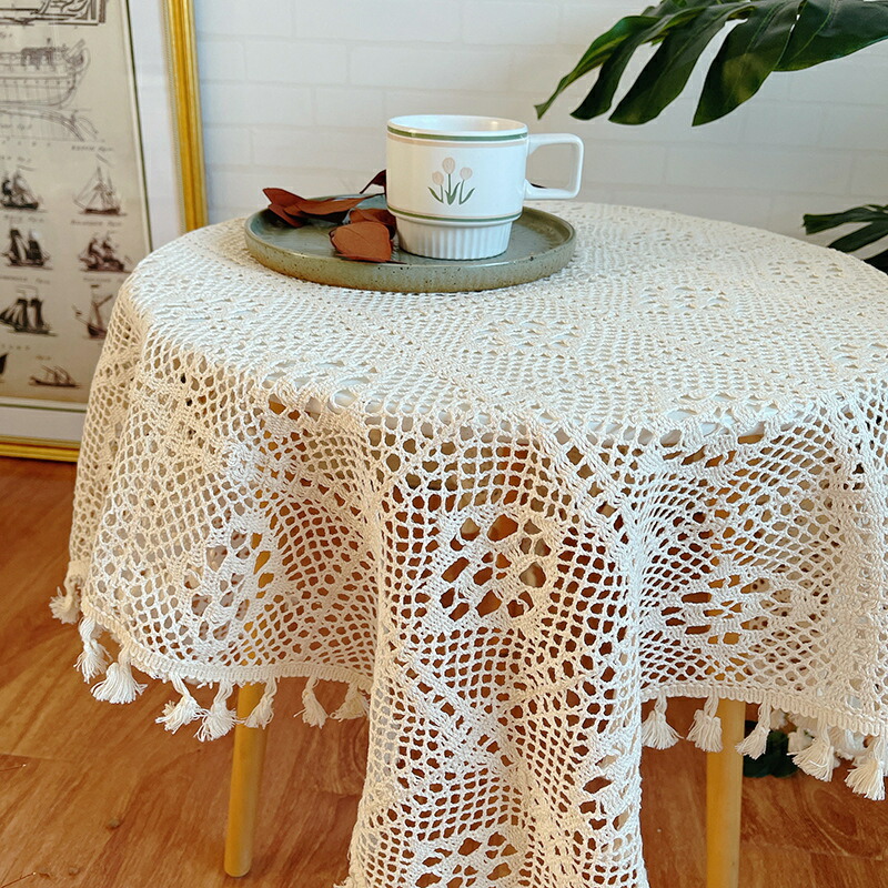 楽天市場】テーブルクロス テーブルカバー 手編み センタークロス