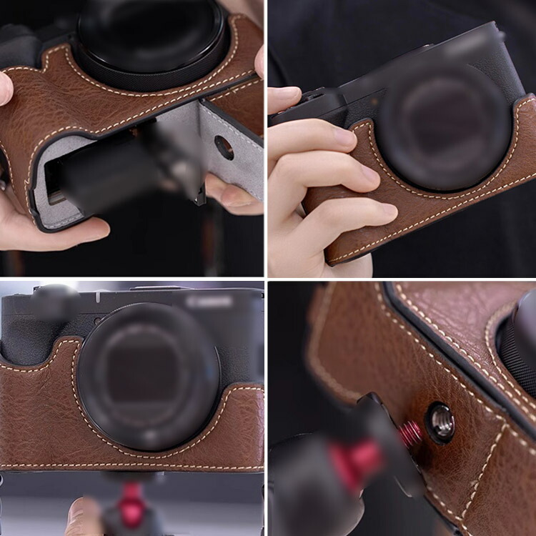 楽天市場】PowerShot V1 ケース PUレザーハーフケース ハーフカバー