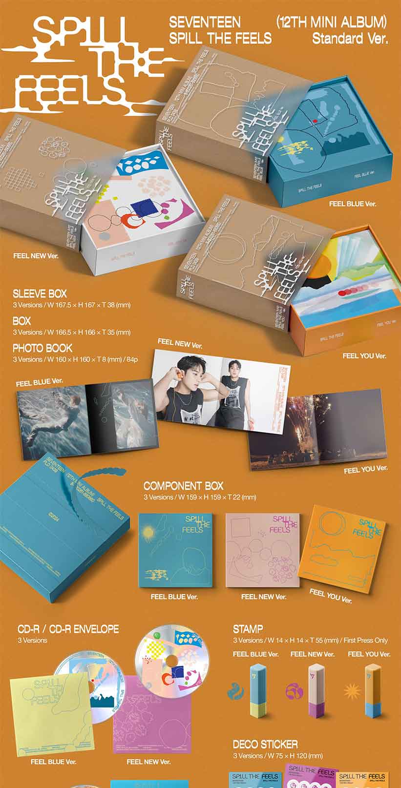 楽天市場】【自社特典】Standard アルバム3種セット / SEVENTEEN