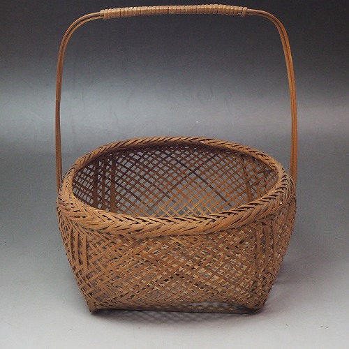 楽天市場】0236 手提げ 竹籠古民具 かご 昭和 収納 入れ物古民家