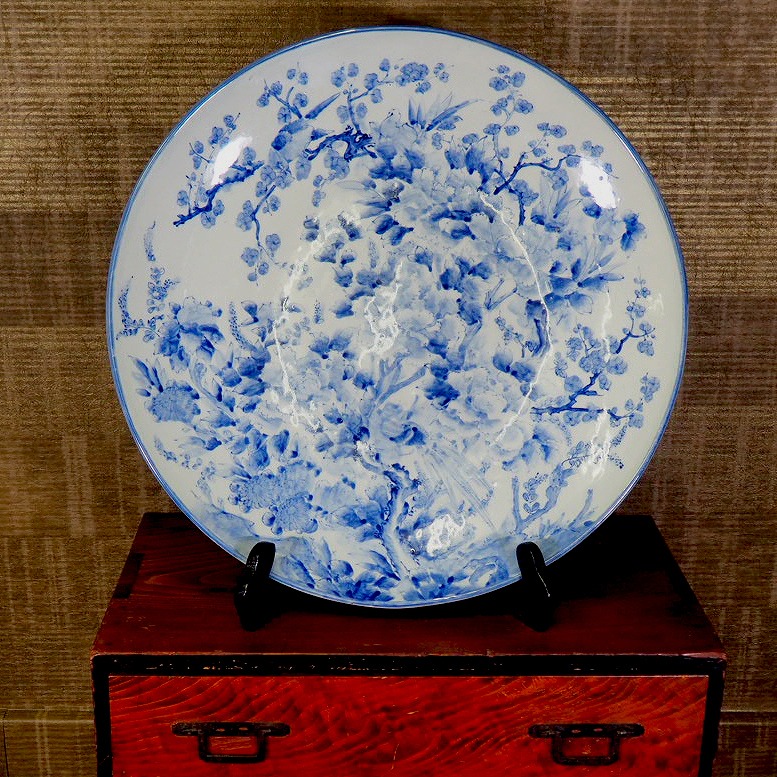 古美術 染付人物香炉 XG44-4 古美術 染付人物香炉 XG44-4