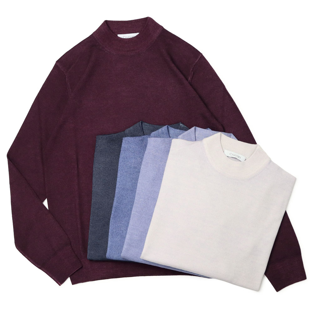 楽天市場】クルチアーニ / Cruciani / モックネック ハイゲージ ニット