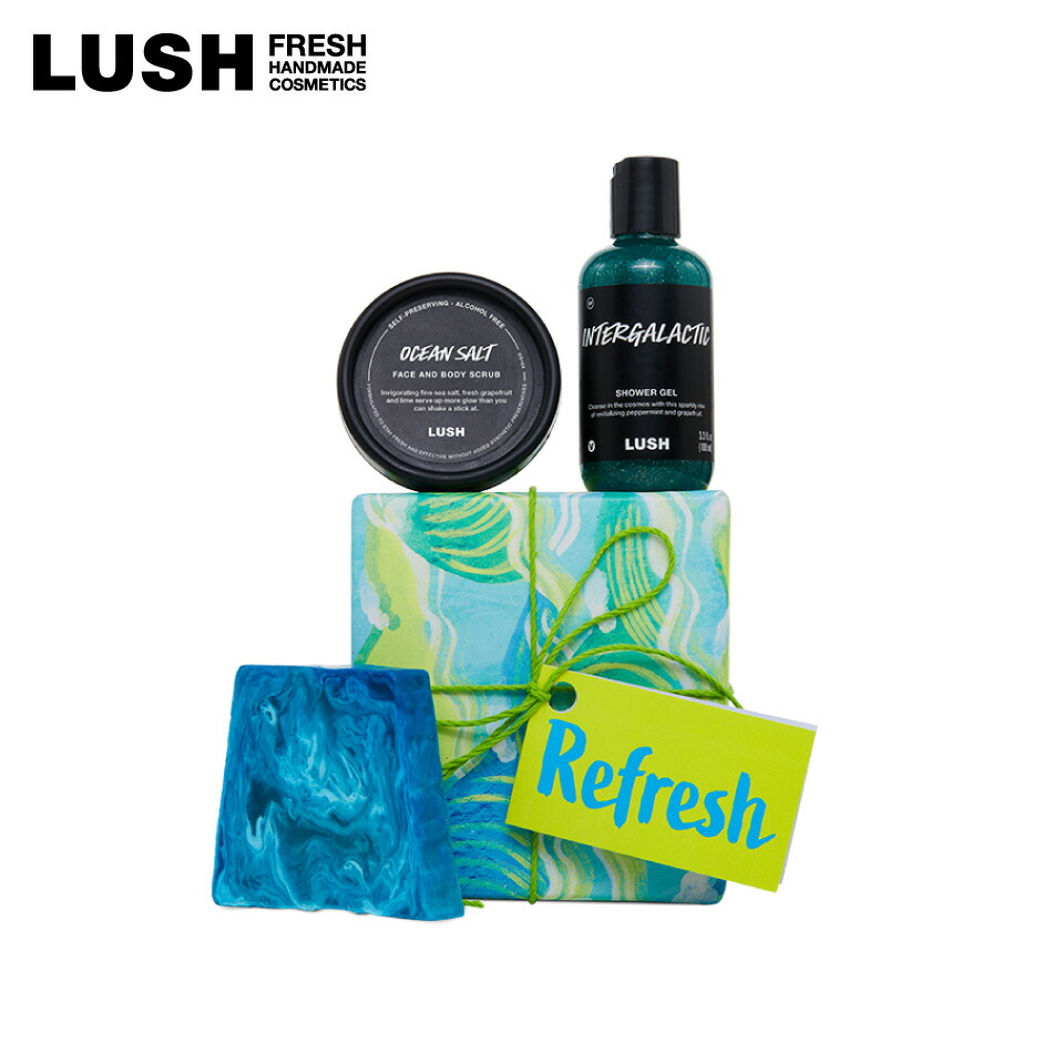 楽天市場】LUSH リフレッシュ ギフト ソープ シャワージェル スクラブ