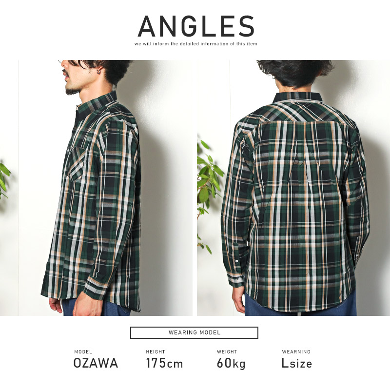 楽天市場】長袖シャツ メンズ チェックシャツ 先染め チェック柄 長袖