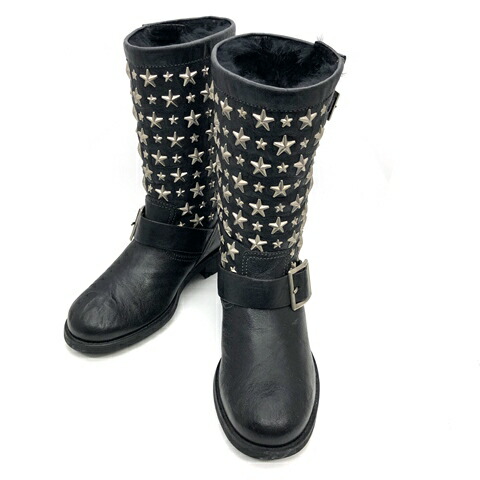 楽天市場】JimmyChoo ジミーチュウ エンジニアブーツ バイカーブーツ