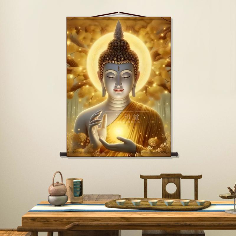 楽天市場】掛け軸 絵画 仏教 大仏 仏陀 仏像 菩薩 蓮華 肖像画 レトロ