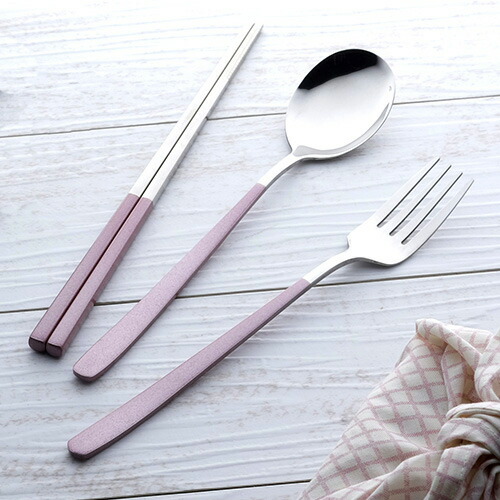楽天市場】マイカトラリー3pc ピンク (MYC-203) ステンレス カトラリー
