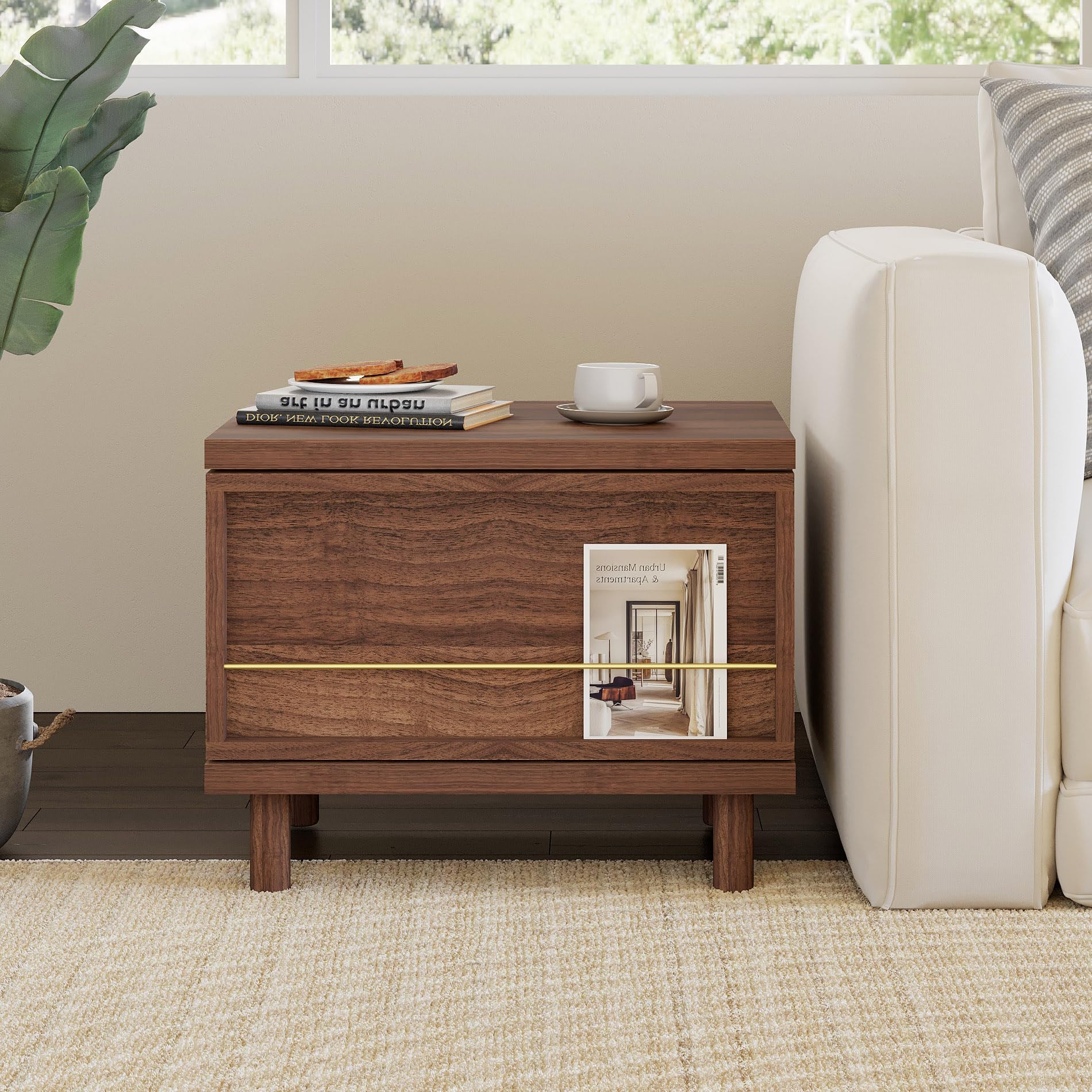 楽天市場】ナイトテーブル サイドテーブル 木製 ベッドサイドテーブル