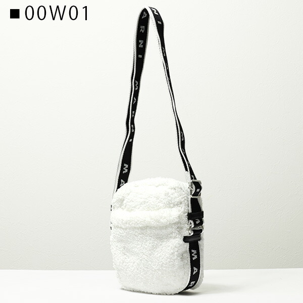 楽天市場】MARNI マルニ Logo Strap Fleece Shoulder Bag ロゴ