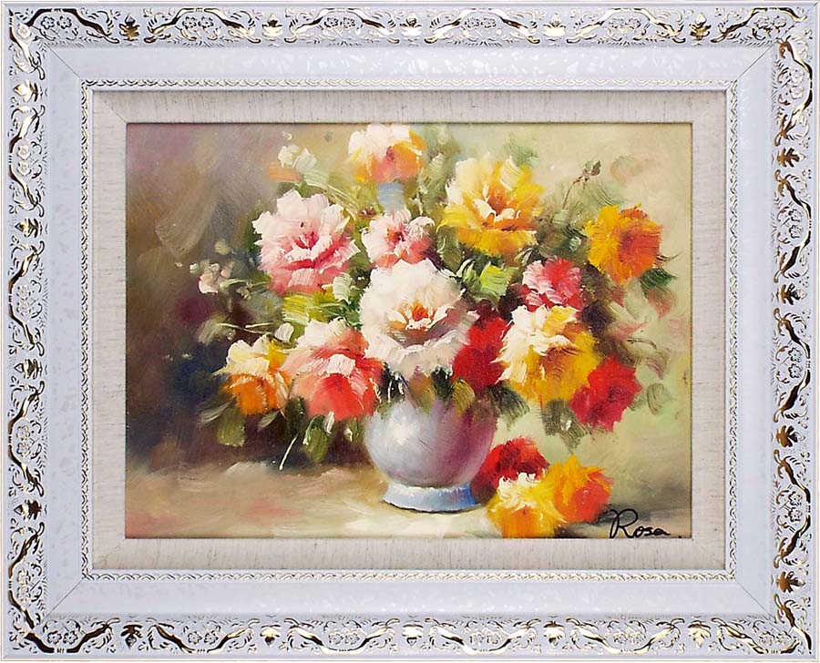 楽天市場】花の絵 絵画 油絵 アートパネル開業祝い 開院祝い「多彩な