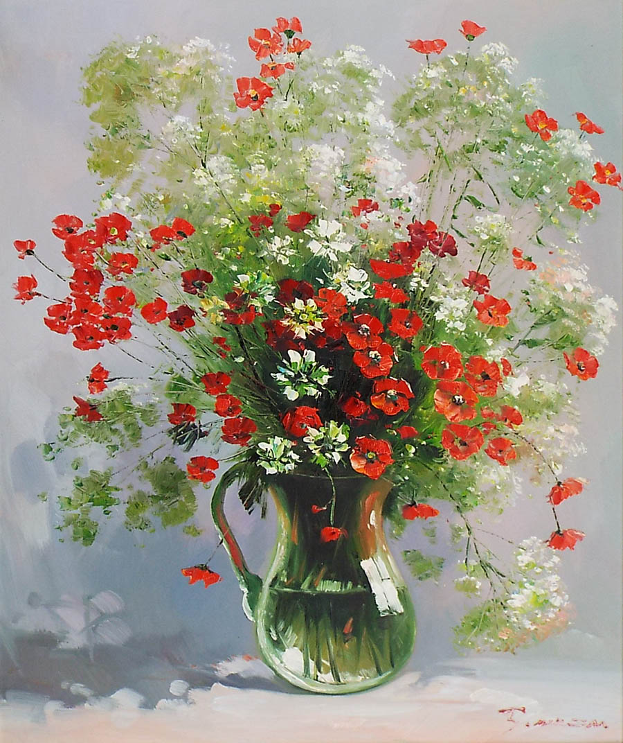 楽天市場】花の絵 絵画 油絵 アートパネル開業祝い 開院祝い「透明花瓶