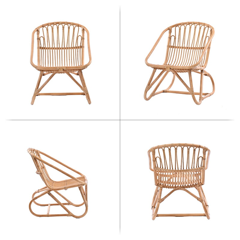 楽天市場】ラタンチェア Lサイズ 皮付きラタン アジアン パーソナル