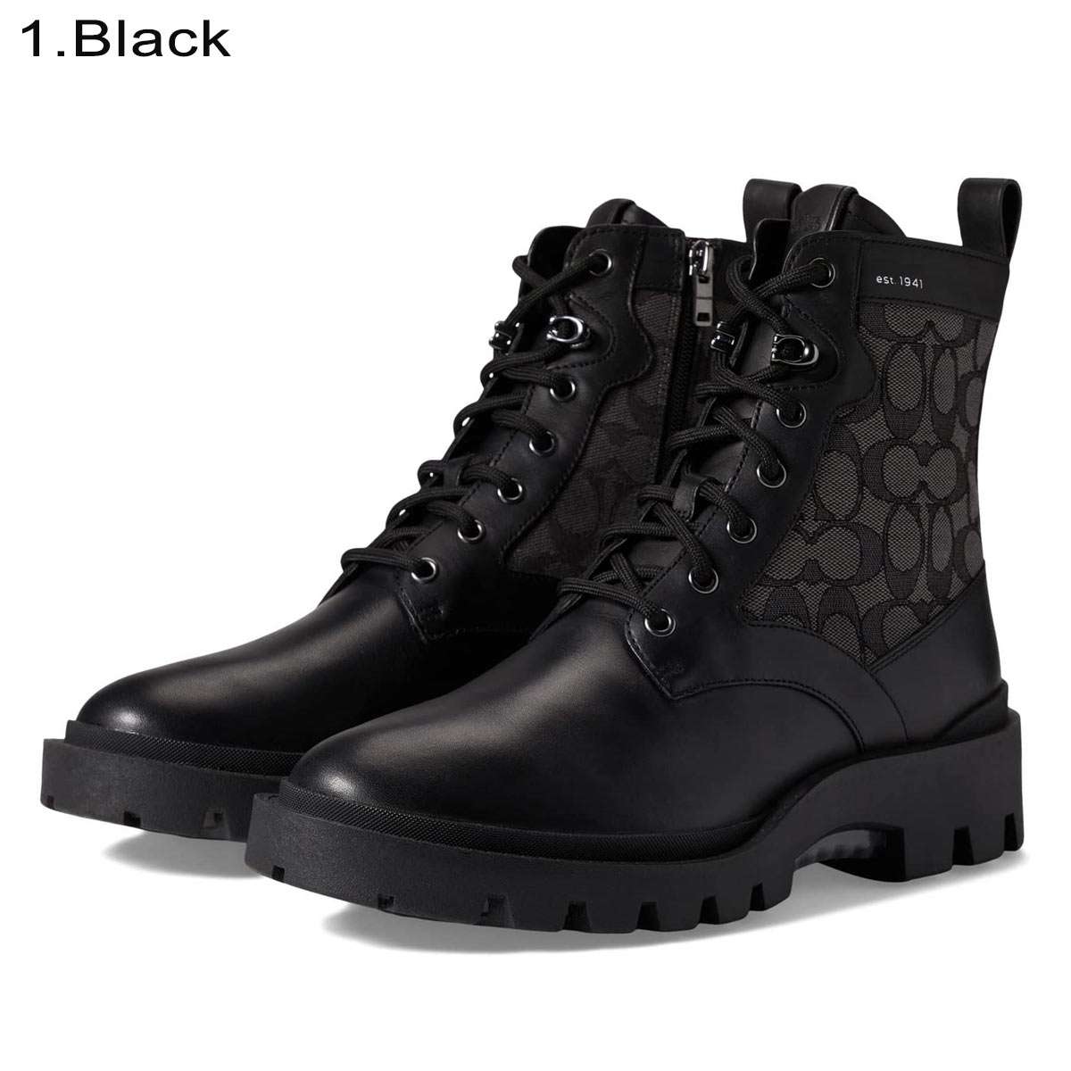 楽天市場】コーチ ブーツ メンズ ワークブーツ 本革 編み上げ ショート