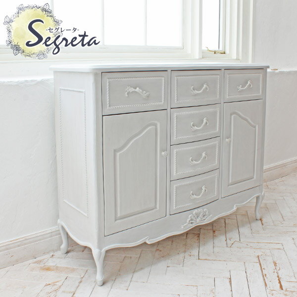 楽天市場】シャビーシック アンティーク風 猫脚キャビネット【Segreta