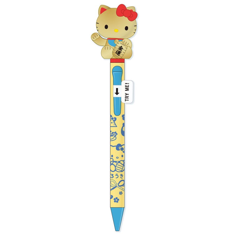 楽天市場】ハローキティ 招き猫アクションペン 金 ボールペン インク