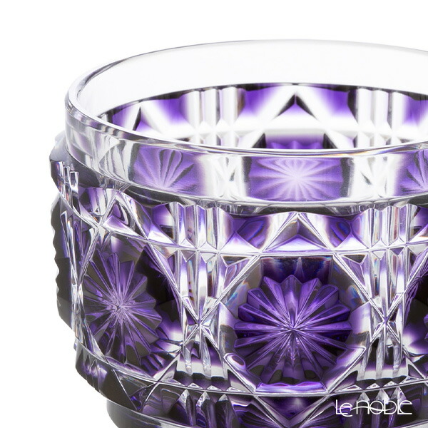 楽天市場】【ポイント10倍】復元薩摩切子 猪口A／1102 八角籠目 紫