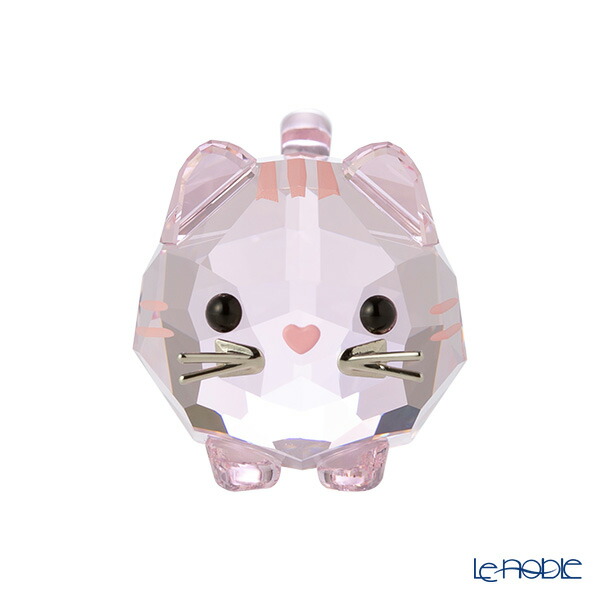 美品 スワロフスキー Kitten 猫 アメショー 蝶々 置物 オブジェ
