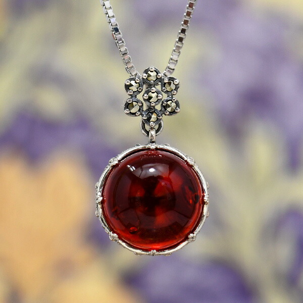 楽天市場】碌山 レッドアンバー ペンダントトップ 特注カラー！ コロン