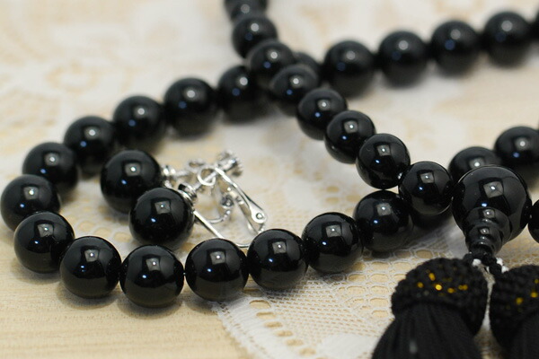 楽天市場】黒珊瑚 3点セット 揃いで役立つネックレス イヤリング 正絹