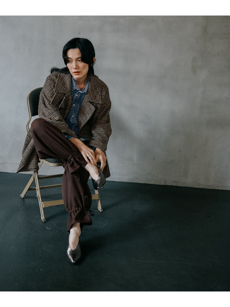 楽天市場】ウーリーダブルミドルチェックコート LEPSIM レプシィム