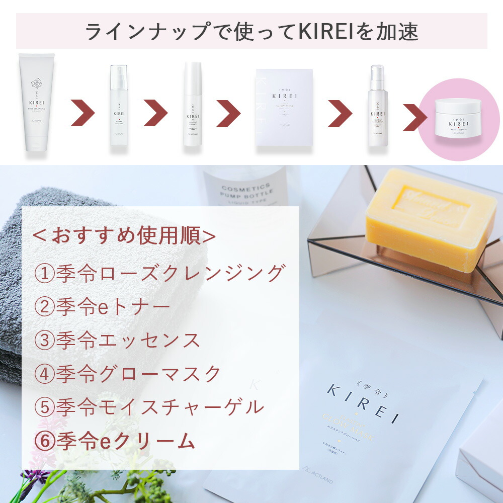 楽天市場】季令 KIREI e-クリーム 40g 高純度エラスチン配合 保湿