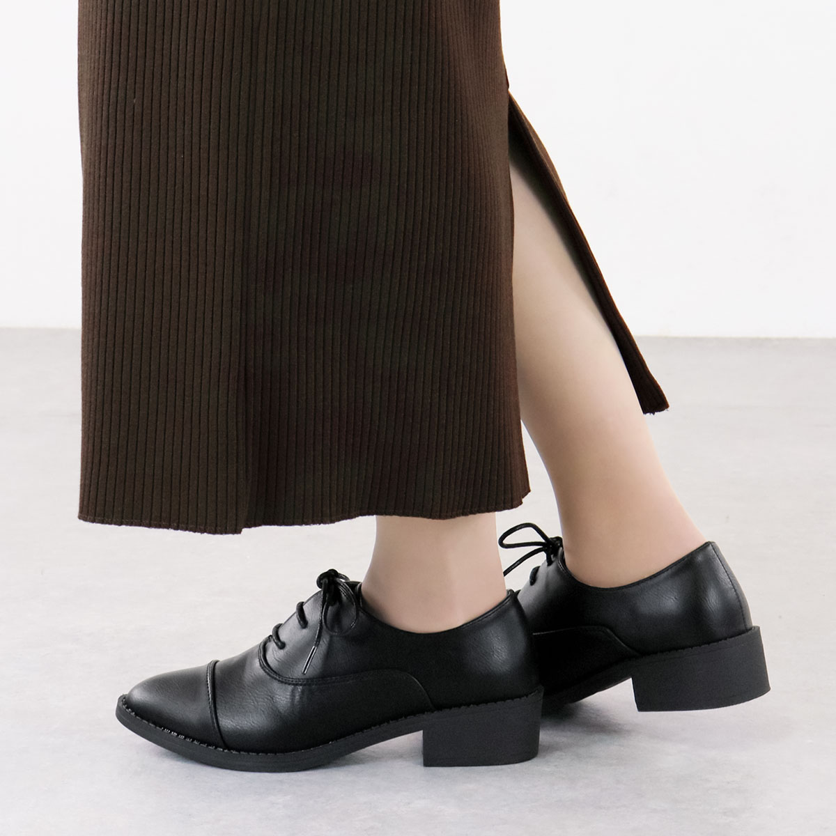 楽天市場】オックスフォードシューズ レディース 黒 レースアップ