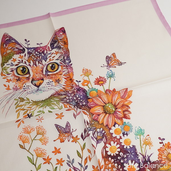 楽天市場】【TAKEDA HIROKI】タケダヒロキ花ネコ バンダナ ハンカチ