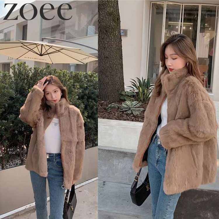 楽天市場】ラビットファージャケット 襟またはフードタイプ レディース