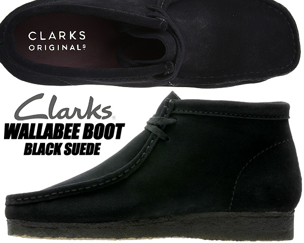 楽天市場】CLARKS WALLABEE BOOT BLACK SUEDE 26155517 クラークス