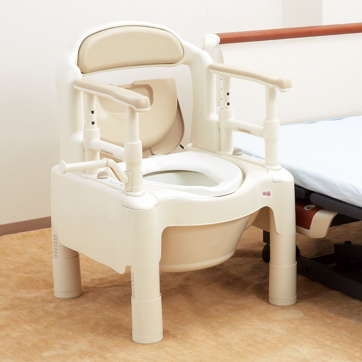 楽天市場】ポータブルトイレ 補高スペーサーなし 標準便座 ノーマル