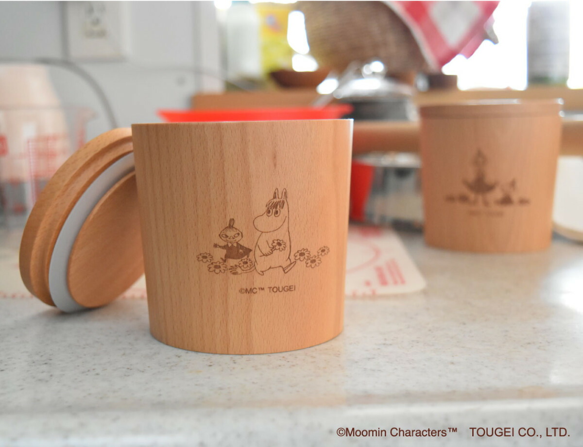 楽天市場】保存容器 250ml キャニスター ムーミン （ 天然木 密閉 密閉
