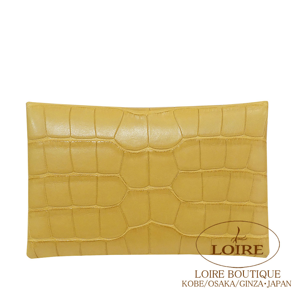 楽天市場】エルメス カルヴィ カードケース マイス クロコダイル