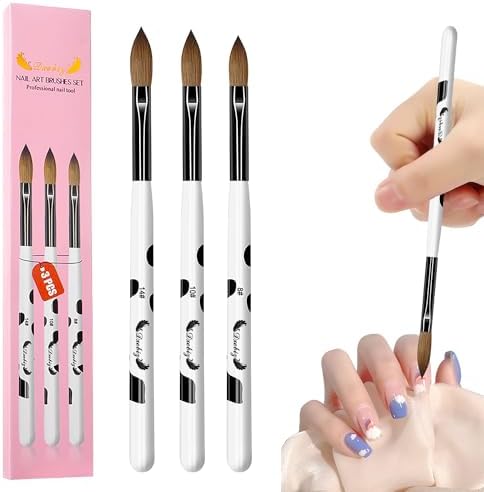 楽天市場】送料無料 ネイルブラシ 【3本セット】 スカルプネイル用筆