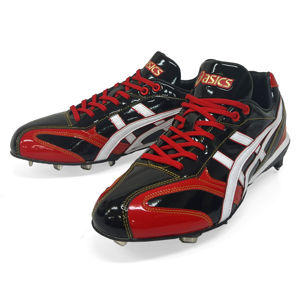 楽天市場】【サイズ交換送料無料】ブラック×レッド アシックス 野球