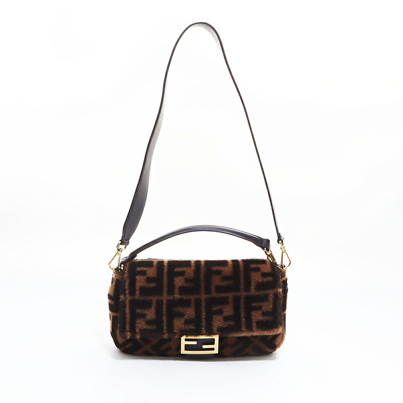 楽天市場】フェンディ FENDI ズッカ柄 ファー マンマバケット