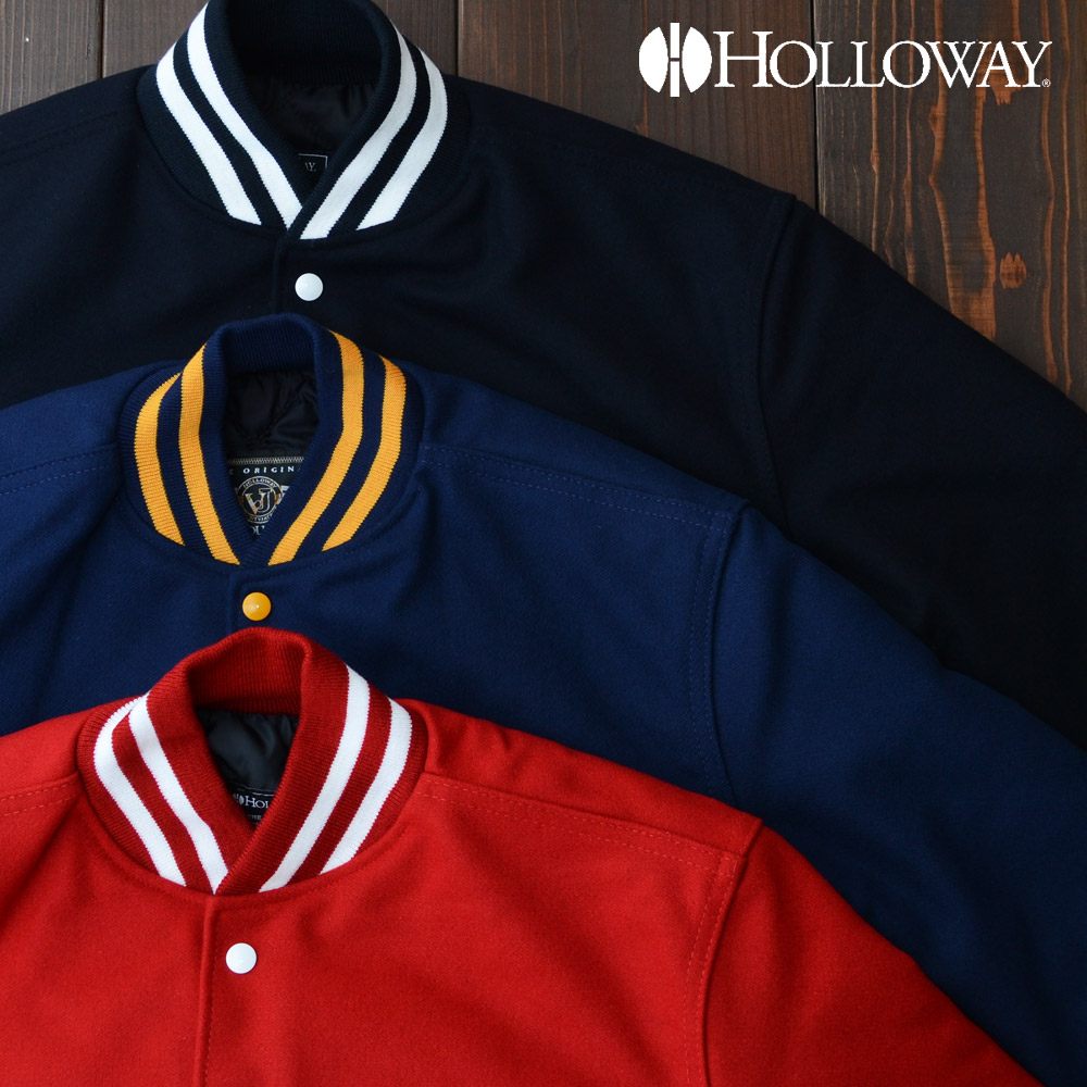 楽天市場】HOLLOWAY ウール メルトン スタジャン ［LETTERMAN