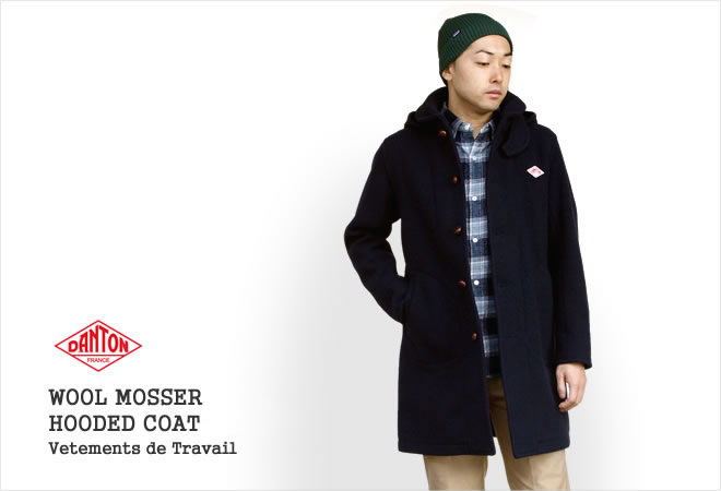 楽天市場】ダントン/DANTON ウールモッサフード付きコート メルトン
