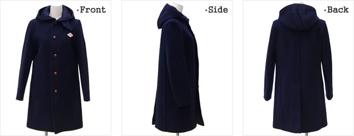 楽天市場】ダントン/DANTON ウールモッサフード付きコート メルトン