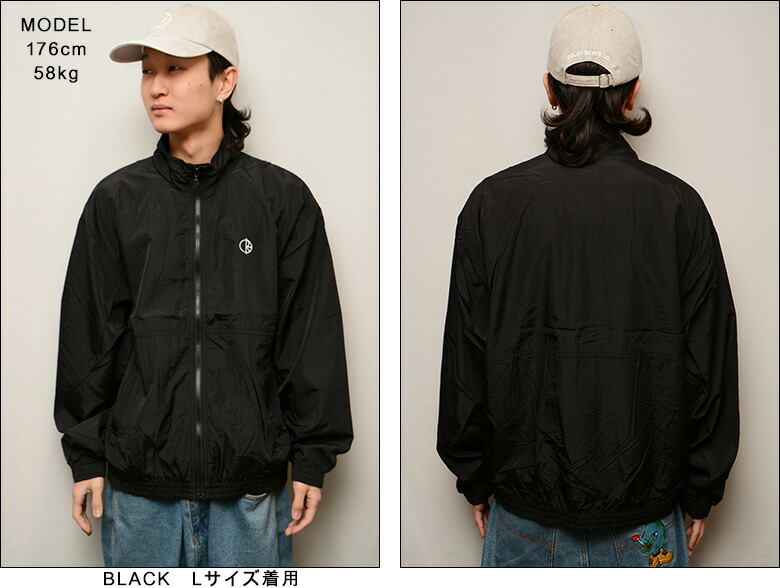 美品HOCKEY skate ナイロンジャケットBEN KADOWモデル 黒L