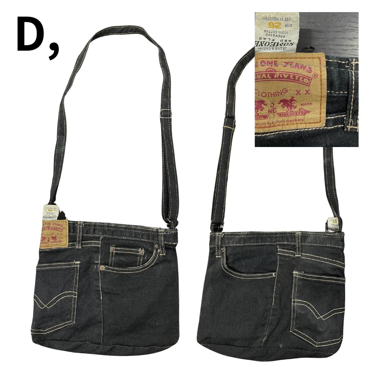 楽天市場】【すべて一点モノ！】 リメイクデニムミニショルダー デニム