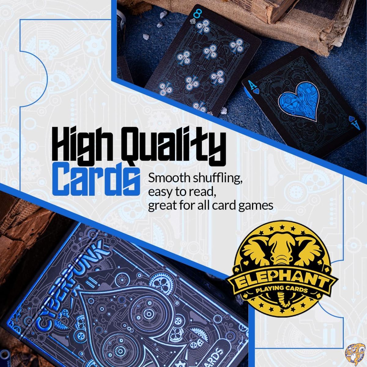 楽天市場】Elephant Playing Cards Cyberpunk Blue トランプ カーディ