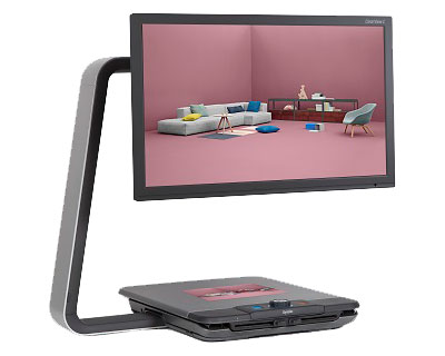 楽天市場】拡大読書器 クリアビューC HD22 （幅51×奥行42×高さ51〜65.5