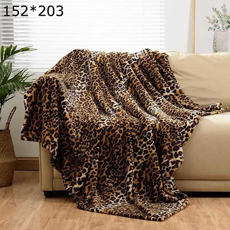 楽天市場】ヒョウ柄 ブランケット 冬用 タオルケット 127x152cm ハーフ